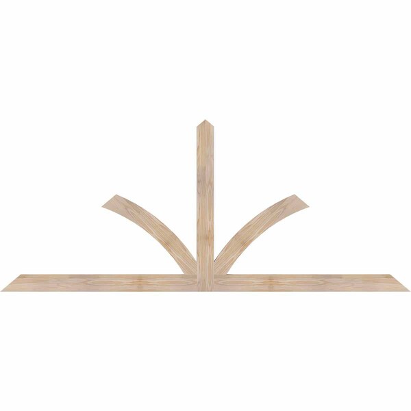 Ekena Millwork Richland Smooth Timber Gable Bracket, Douglas Fir, 84"W x 35"H x 1 1/2"D x 3 1/2"F, 10/12 Pitch GBW084X35X0204RIC00SDF - main
